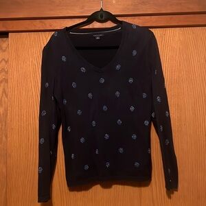 Tommy Hilfiger navy blue vneck sweater size medium